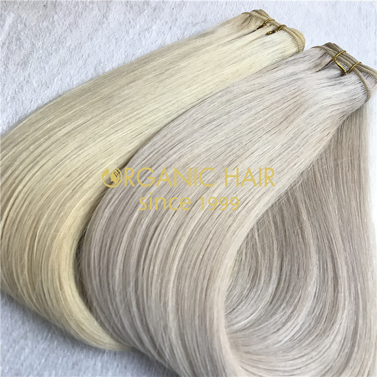 Hair extensions to order--The human weft hair extensions C7